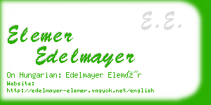 elemer edelmayer business card